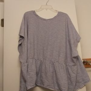 Blue and white stripped shirt 5x 32w-34w